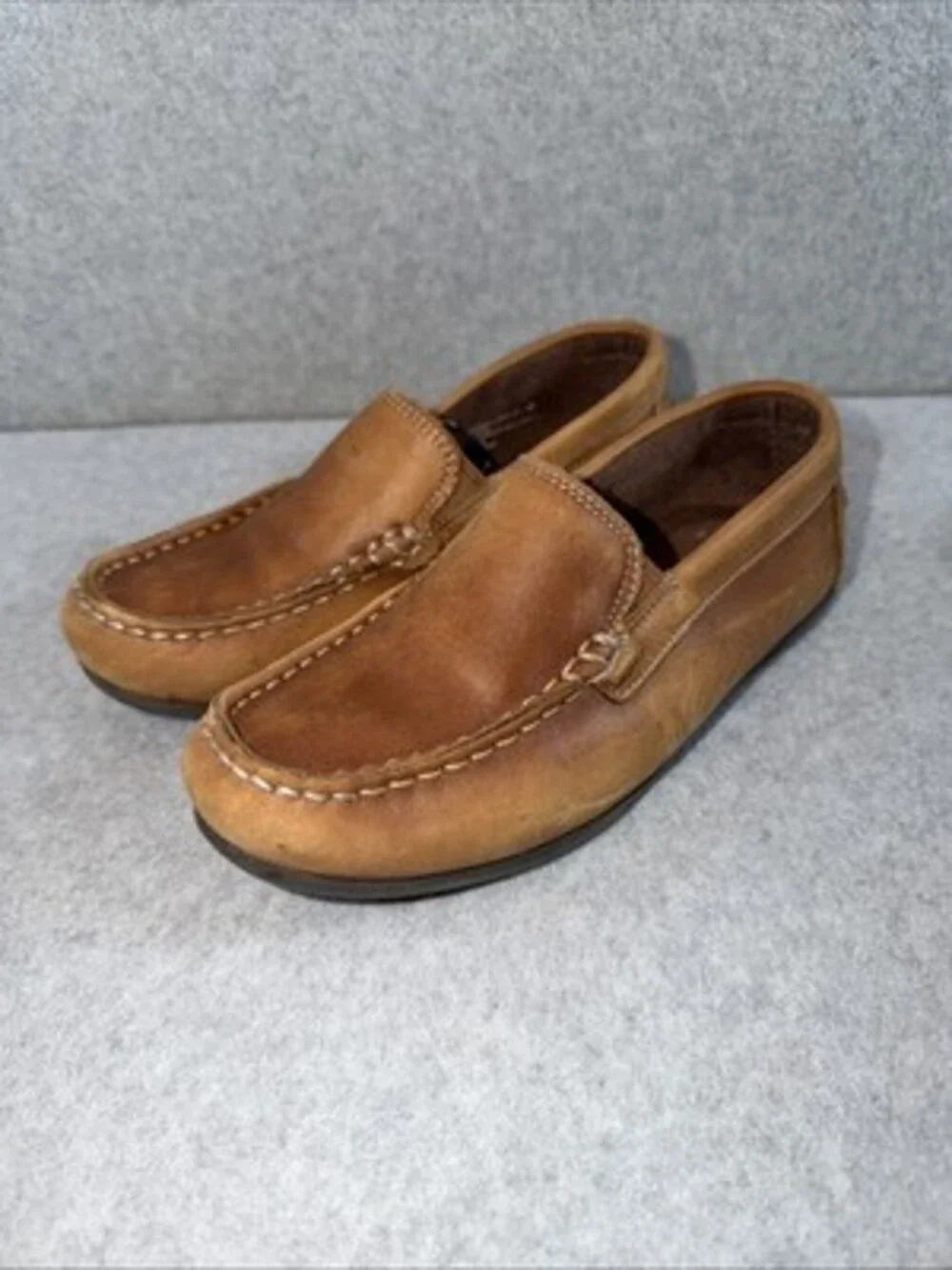 Florsheim Jasper Venetian Jr. Leather Loafers Slip On Shoes Sz 2.5 M Kids Brown